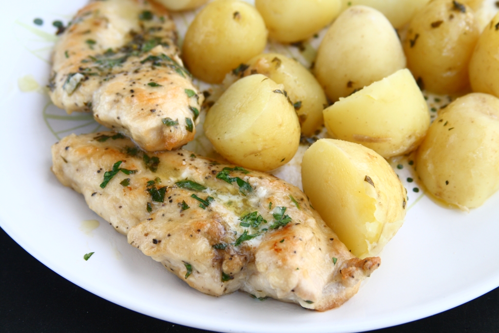 Chicken Cutlets with Herb Butter